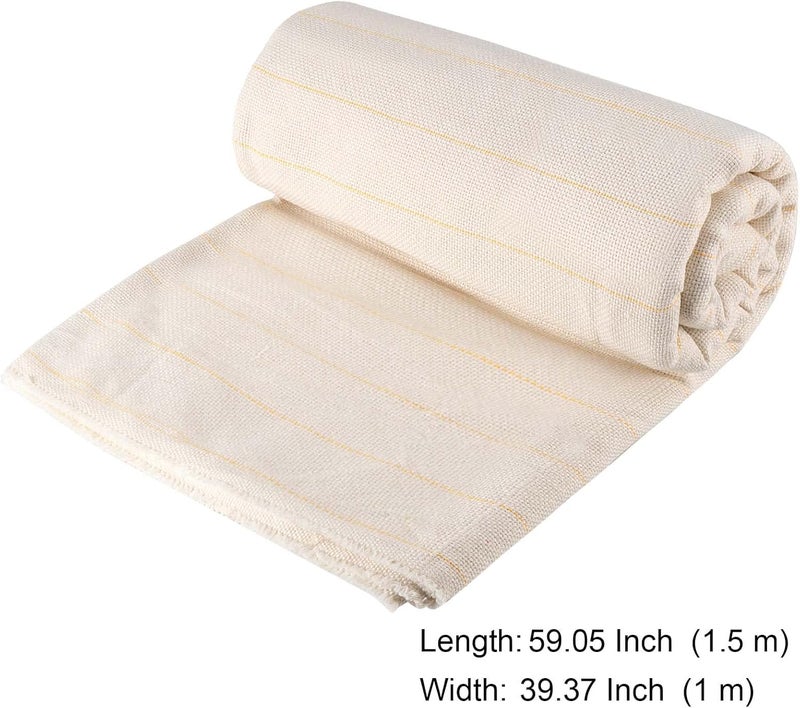 PINGEUI 2 Pieces 39.4 x 59 Inch Tufting Cloth with Marked Lines, Large Size Punch Needle Monk Cloth, Primary Rug Backing Fabric for Embroidery, Handmade, DIY Craft - Image 2